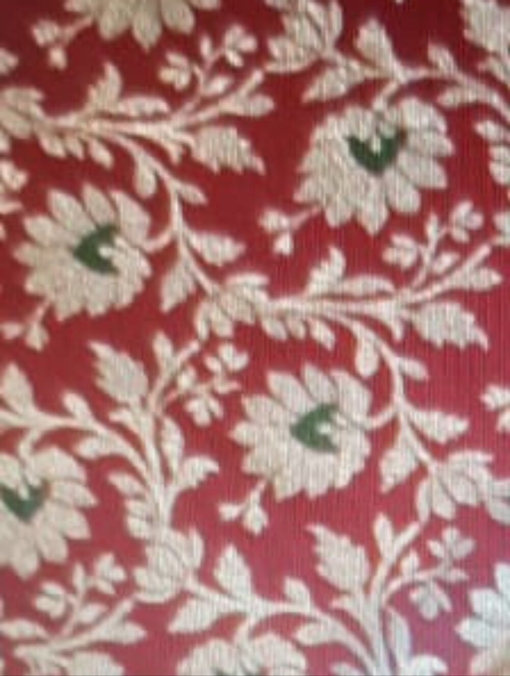 Red Floral Patterned Fabric Panel